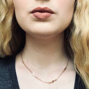 Astoria lightning bolt gold necklace